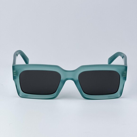 Celine 3 DOTS CL40280U 93A Women BRAND NEW Sunglasses Light Green Grey Square - Picture 6 of 9